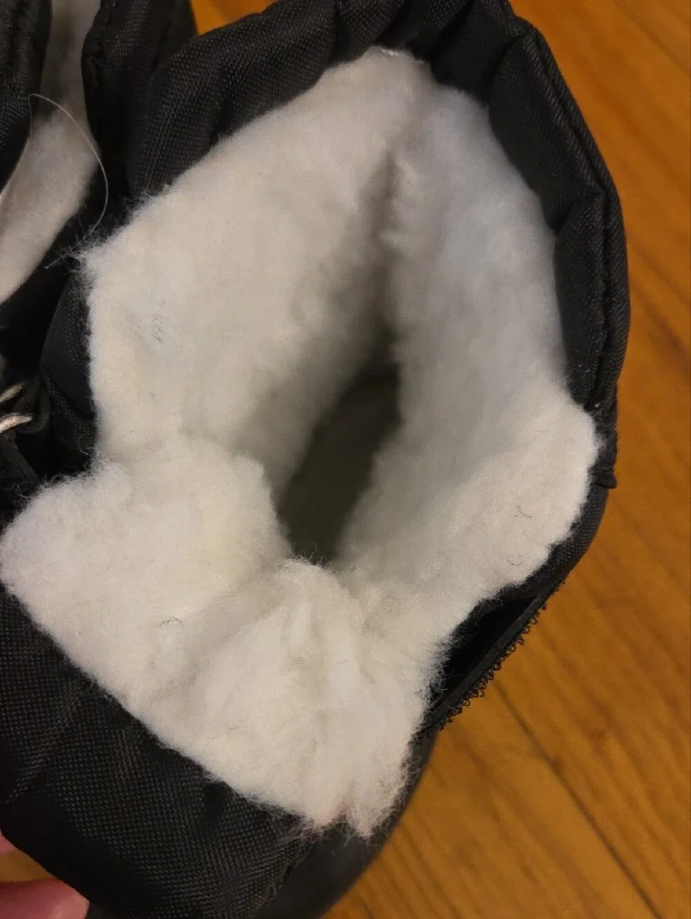 Kids Black Winter Boots with Faux Fur Lining